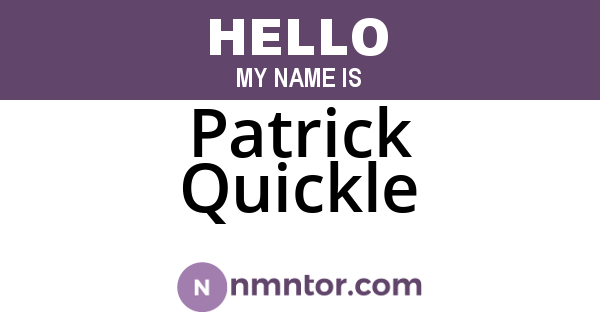 Patrick Quickle
