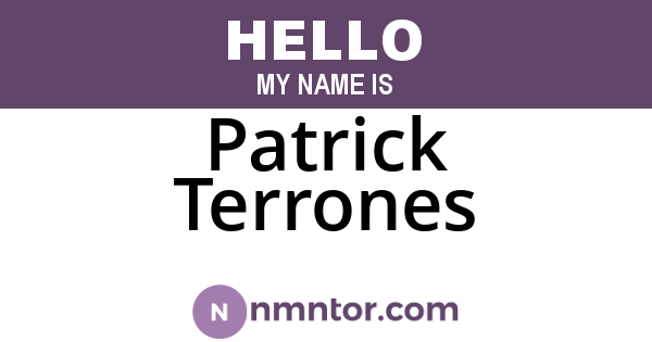 Patrick Terrones