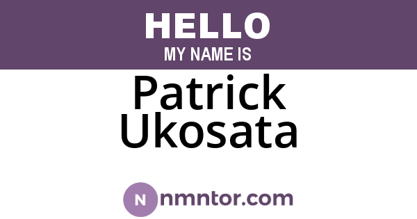 Patrick Ukosata