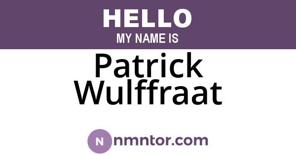 Patrick Wulffraat