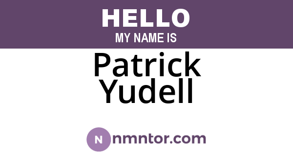 Patrick Yudell