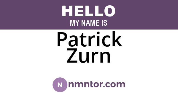 Patrick Zurn