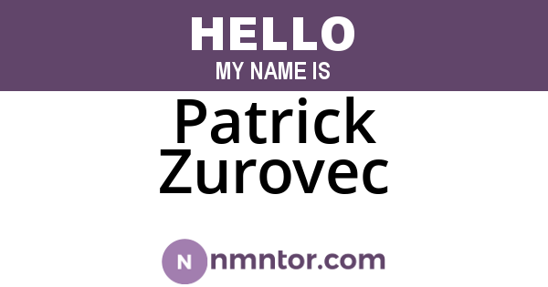 Patrick Zurovec