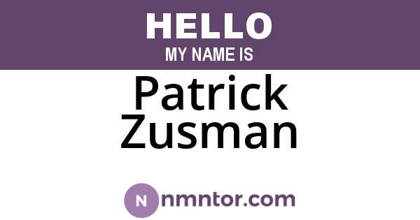 Patrick Zusman