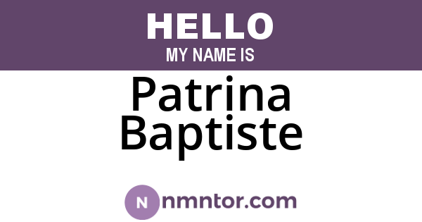 Patrina Baptiste