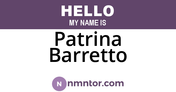 Patrina Barretto