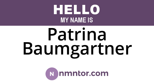 Patrina Baumgartner