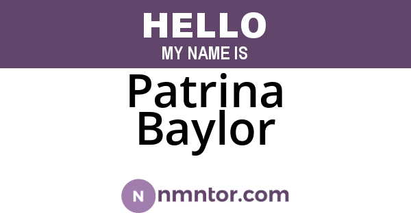 Patrina Baylor