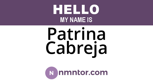 Patrina Cabreja
