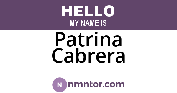 Patrina Cabrera