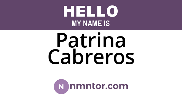 Patrina Cabreros