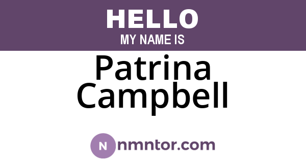 Patrina Campbell