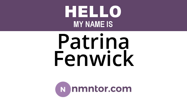 Patrina Fenwick