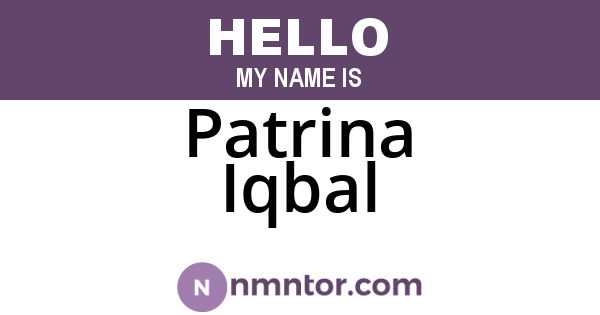 Patrina Iqbal