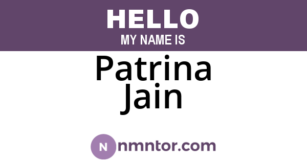Patrina Jain