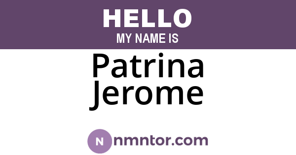 Patrina Jerome