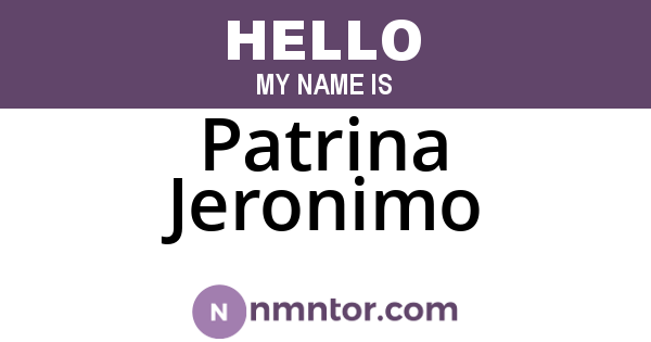 Patrina Jeronimo