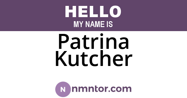 Patrina Kutcher