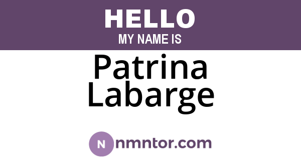 Patrina Labarge