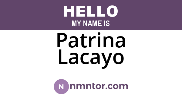 Patrina Lacayo