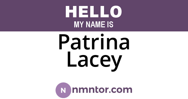 Patrina Lacey