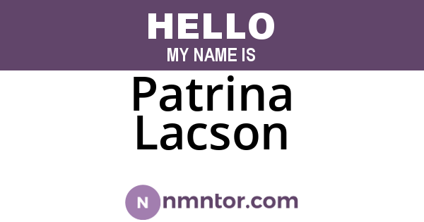 Patrina Lacson