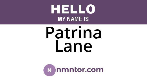 Patrina Lane