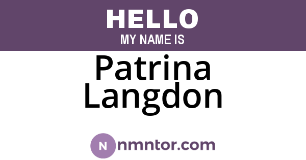 Patrina Langdon