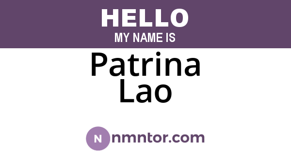 Patrina Lao
