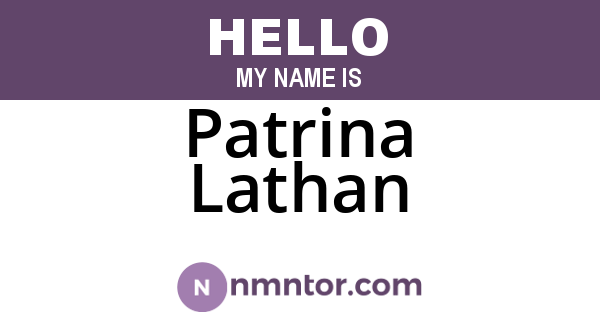 Patrina Lathan