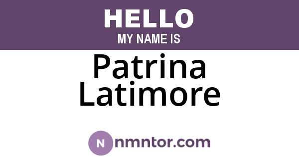 Patrina Latimore