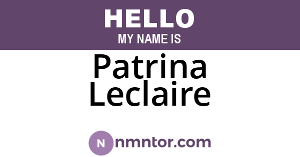 Patrina Leclaire