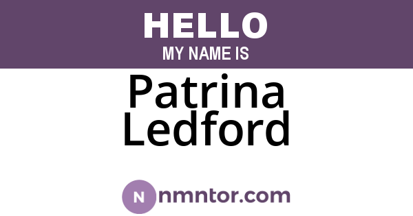 Patrina Ledford