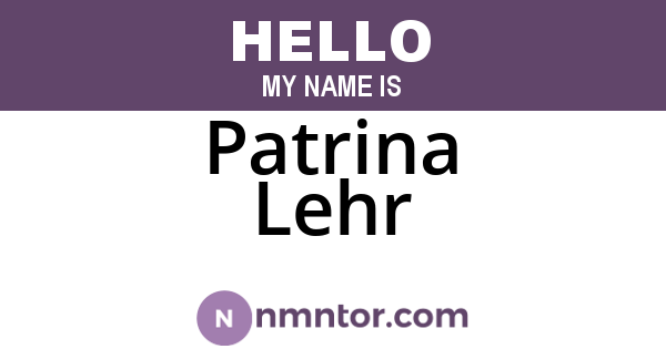 Patrina Lehr