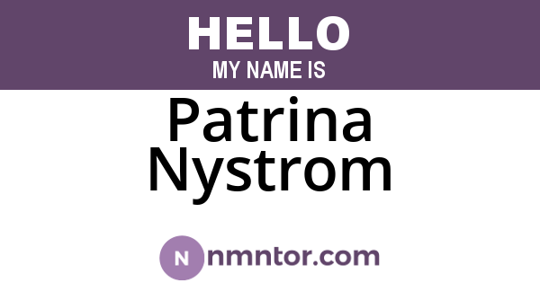 Patrina Nystrom