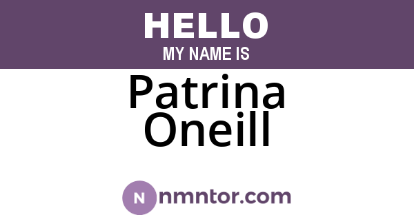 Patrina Oneill