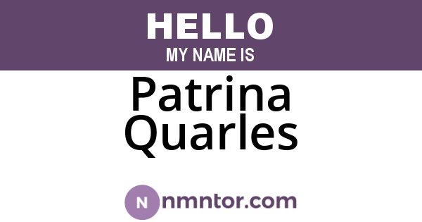 Patrina Quarles