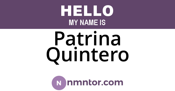 Patrina Quintero