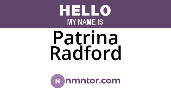 Patrina Radford