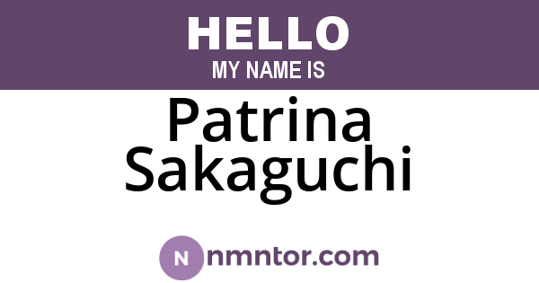 Patrina Sakaguchi