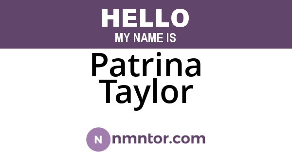 Patrina Taylor