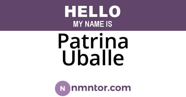Patrina Uballe