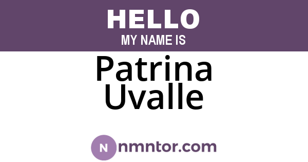 Patrina Uvalle