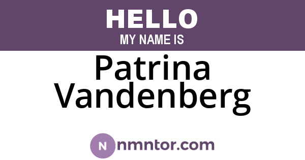 Patrina Vandenberg