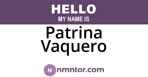 Patrina Vaquero