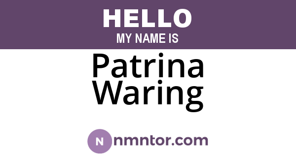 Patrina Waring