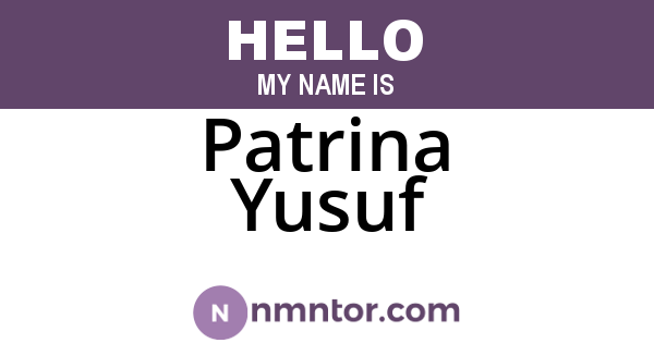 Patrina Yusuf