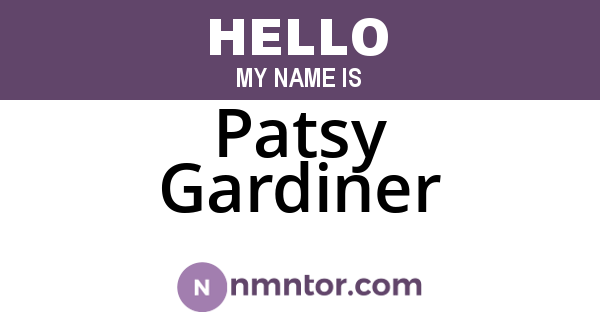 Patsy Gardiner