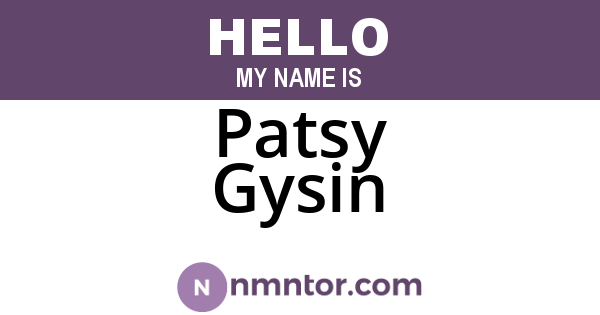 Patsy Gysin