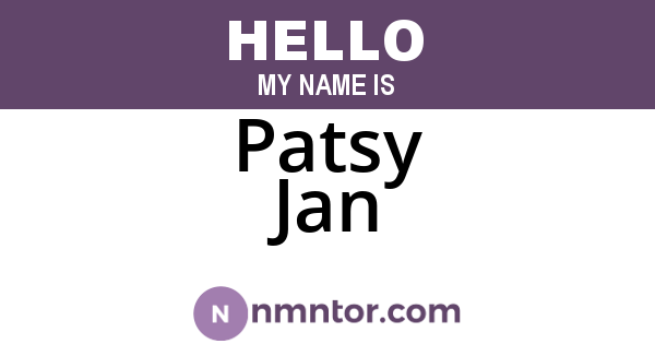 Patsy Jan